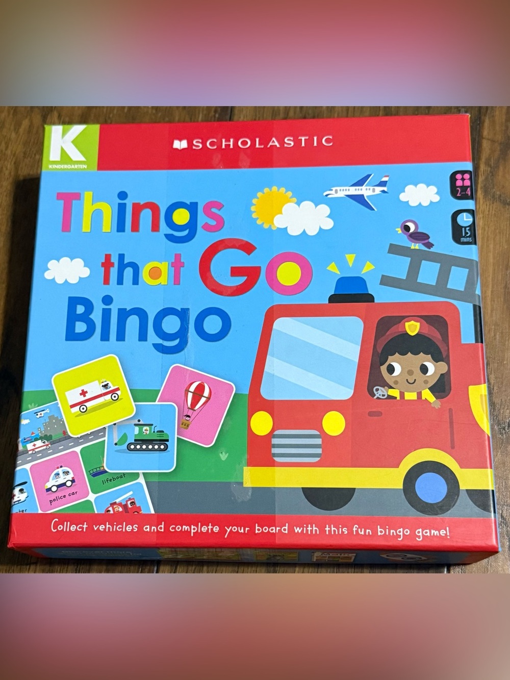 Scholastic Things That Go Bingo Vehicle Matching Game